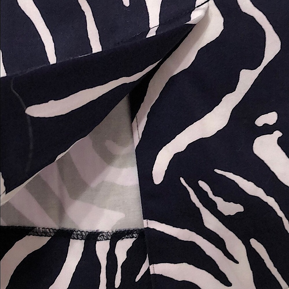 NWOT Navy & Lavender Zebra Print Pencil Skirt - Picture 5 of 7